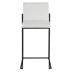 Kirklands Home Bar Stools & Counter Height Stools|Fiji Faux Leather Counter Stools, Set of 3 White