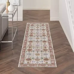 Kirklands Home Area Rugs|Fiona Vintage Bordered Runner, 2x7