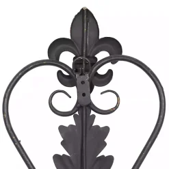 Kirklands Home Wall Plaques|Fleur De Lis Metal Cross Wall Plaque Brown