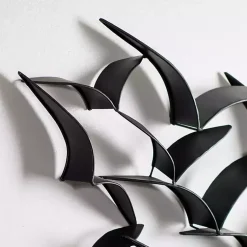 Kirklands Home Wall Plaques|Flock of Birds Metal Wall Plaque Black