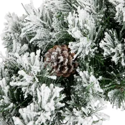 Flocked Angel Pine Wreath Christmas Wreaths
