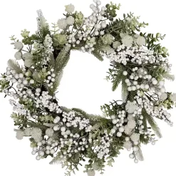 Best Flocked Eucalyptus and Pine Christmas Wreath Christmas Wreaths