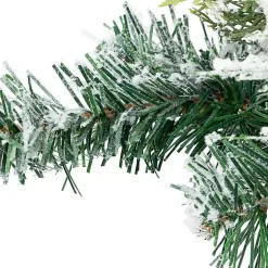 Online Flocked Pine and Ornament Candle Centerpiece Arrangements & Greenery