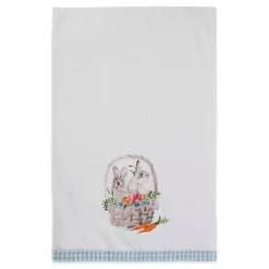 New Floral and Easter Bunnies Dish Towels, Set of 3 Easter Decorations