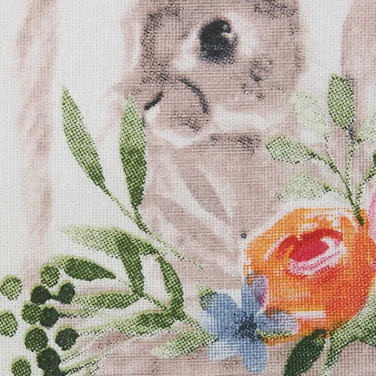 New Floral and Easter Bunnies Dish Towels, Set of 3 Easter Decorations