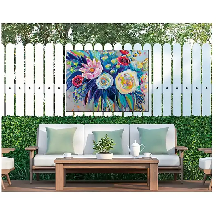 Kirklands Home Outdoor Wall Decor|Floral Array Outdoor Canvas Art Print