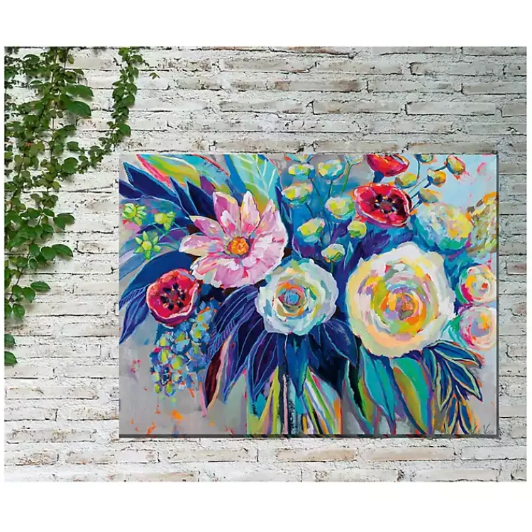 Kirklands Home Outdoor Wall Decor|Floral Array Outdoor Canvas Art Print