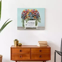 Kirklands Home Canvas Art|Floral Bathtub Canvas Art Print Multi