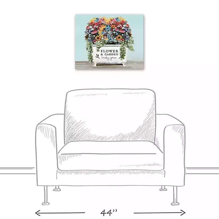 Kirklands Home Canvas Art|Floral Bathtub Canvas Art Print Multi