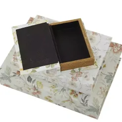 Outlet Floral Canvas Book Boxes, Set of 3 Baskets & Boxes