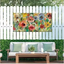 Kirklands Home Outdoor Wall Decor|Floral Charades Outdoor Canvas Art Print