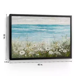 Kirklands Home Canvas Art|Floral Coast Black Framed Canvas Art Print
