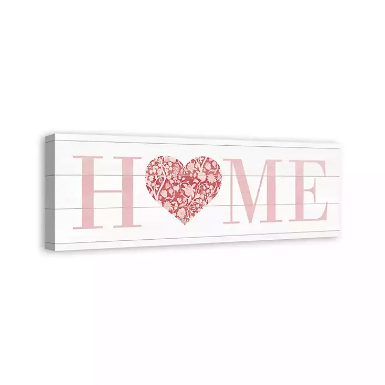 Floral Heart Home Canvas Art Print Valentines Day Decorations