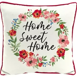 Kirklands Home Outdoor Cushions & Pillows|Floral Home Sweet Home Outdoor Pillow