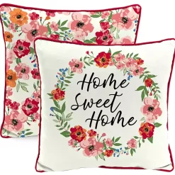 Kirklands Home Outdoor Cushions & Pillows|Floral Home Sweet Home Outdoor Pillow