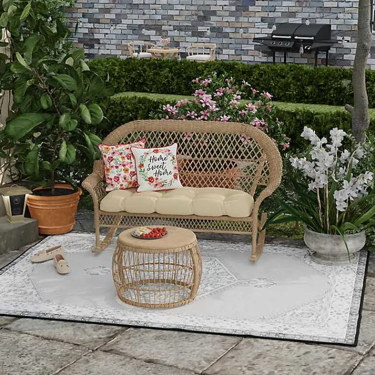 Kirklands Home Outdoor Cushions & Pillows|Floral Home Sweet Home Outdoor Pillow