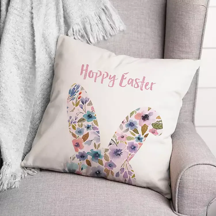 Online Floral Hoppy Easter Pillow Easter Decorations