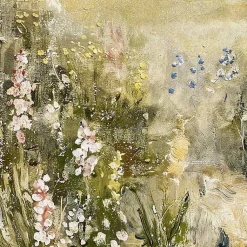 Kirklands Home Canvas Art|Floral Meadows Framed Canvas Art Prints, Set of 2 Green