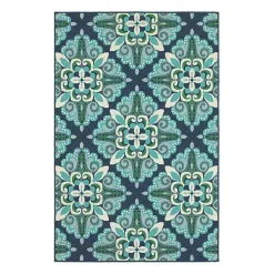 Kirklands Home Outdoor Rugs|Floral Medallion Jenn Outdoor Rug, 5x7