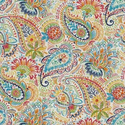 Kirklands Home Outdoor Cushions & Pillows|Floral Paisley Tufted Outdoor Settee Cushion