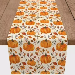 Sale Floral Pumpkin Patch Table Runner, 90 in. Fall