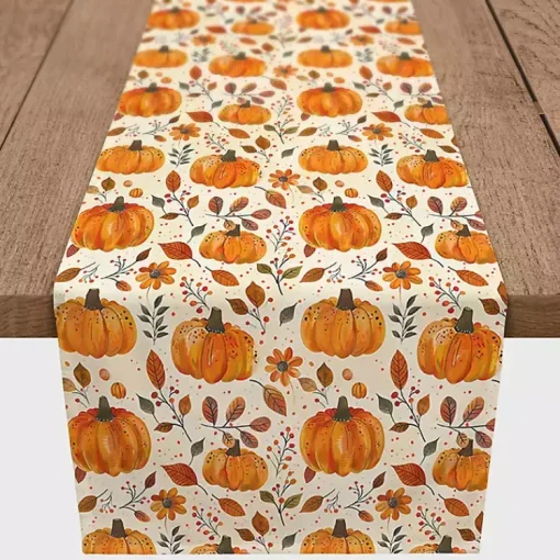 Sale Floral Pumpkin Patch Table Runner, 90 in. Fall