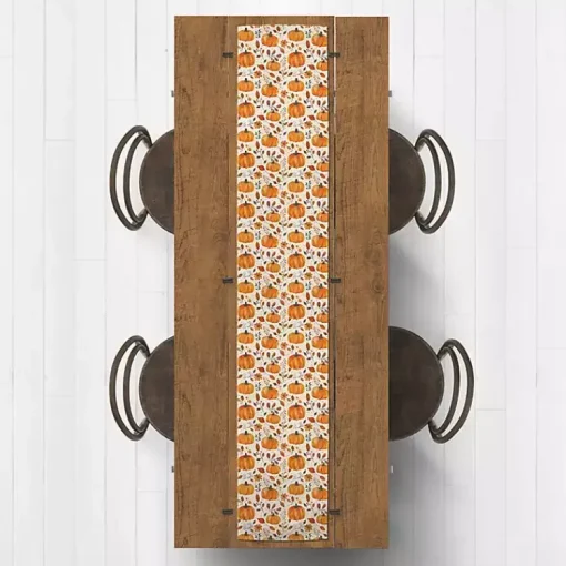 Sale Floral Pumpkin Patch Table Runner, 90 in. Fall