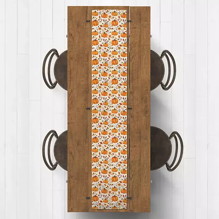 Sale Floral Pumpkin Patch Table Runner, 90 in. Fall