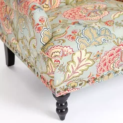 Kirklands Home Accent Chairs|Floral Tufted Rebecca Accent Chair Pink