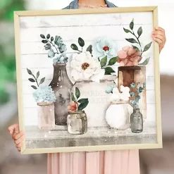 Kirklands Home Framed Art|Floral Vase Table Framed Art Print