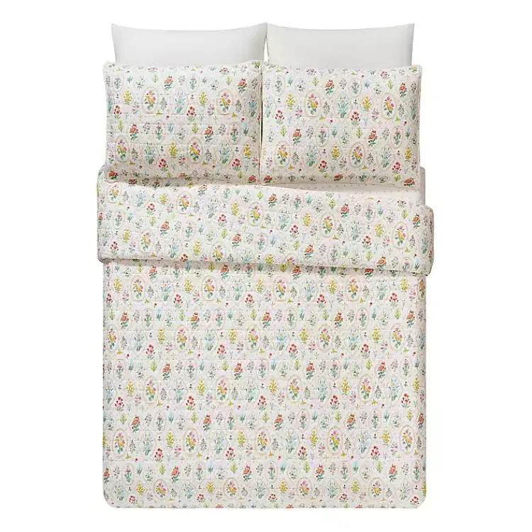 Kirklands Home Quilts|Floral Wallpaper 3-pc. Full/Queen Quilt Set
