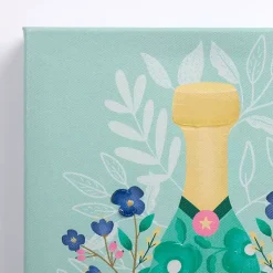 Kirklands Home Canvas Art|Floral Wine Bottles Canvas Art Prints, Set of 2