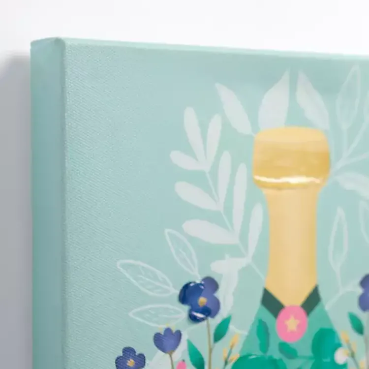 Kirklands Home Canvas Art|Floral Wine Bottles Canvas Art Prints, Set of 2