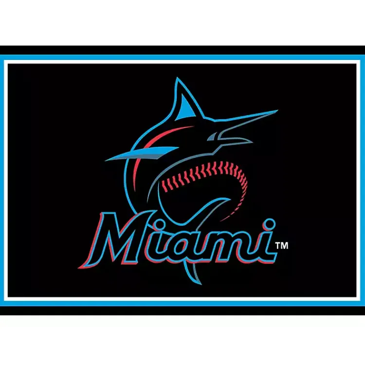 Kirklands Home Area Rugs|Florida Marlins Spirit Rug, 3x4 Black