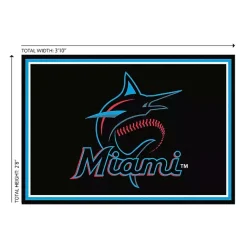 Kirklands Home Area Rugs|Florida Marlins Spirit Rug, 3x4 Black