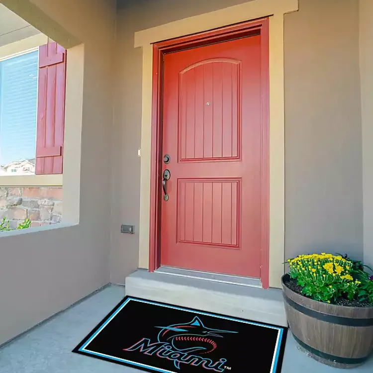 Kirklands Home Area Rugs|Florida Marlins Spirit Rug, 3x4 Black