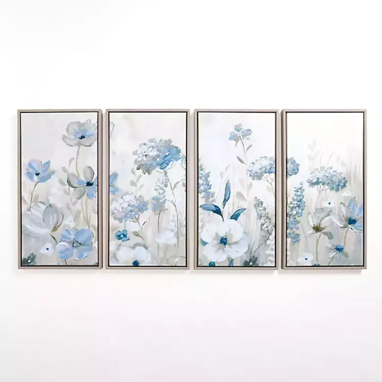 Kirklands Home Canvas Art|Flower Field Framed Canvas Art Prints, Set of 4