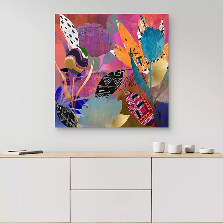 Kirklands Home Canvas Art|Flower Power Canvas Art Print, 35x35 in. Multi