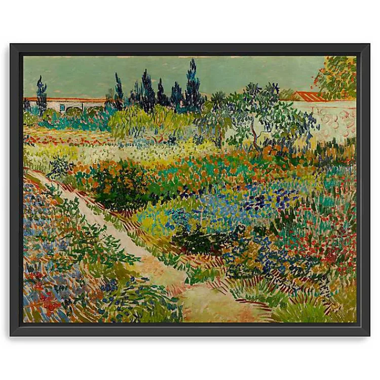 Kirklands Home Canvas Art|Flowering Garden Path Canvas Art Print, 22x18 in. Green