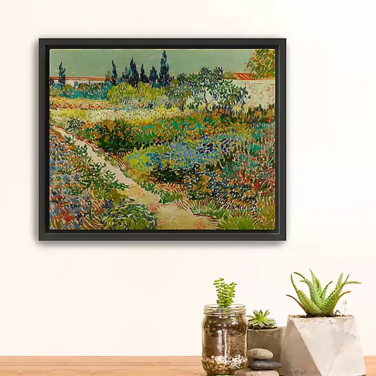Kirklands Home Canvas Art|Flowering Garden Path Canvas Art Print, 22x18 in. Green