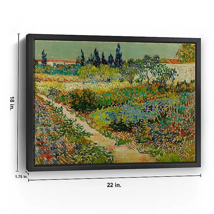Kirklands Home Canvas Art|Flowering Garden Path Canvas Art Print, 22x18 in. Green