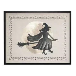 Sale Flying Witch Framed Halloween Wall Art Halloween