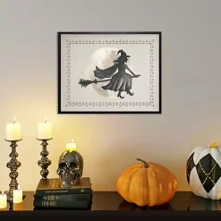 Sale Flying Witch Framed Halloween Wall Art Halloween