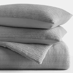 Kirklands Home Comforters|Fog Waffle Ultra-Soft 3-pc. King Comforter Set Gray