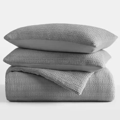 Kirklands Home Comforters|Fog Waffle Ultra-Soft 3-pc. Twin Comforter Set Gray