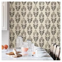 Kirklands Home Wall Murals & Wallpaper|Folk Tulip Peel and Stick Wallpaper