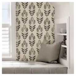 Kirklands Home Wall Murals & Wallpaper|Folk Tulip Peel and Stick Wallpaper
