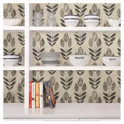 Kirklands Home Wall Murals & Wallpaper|Folk Tulip Peel and Stick Wallpaper