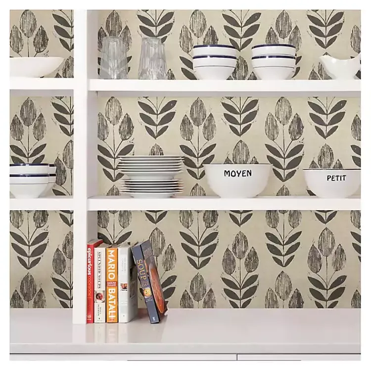 Kirklands Home Wall Murals & Wallpaper|Folk Tulip Peel and Stick Wallpaper