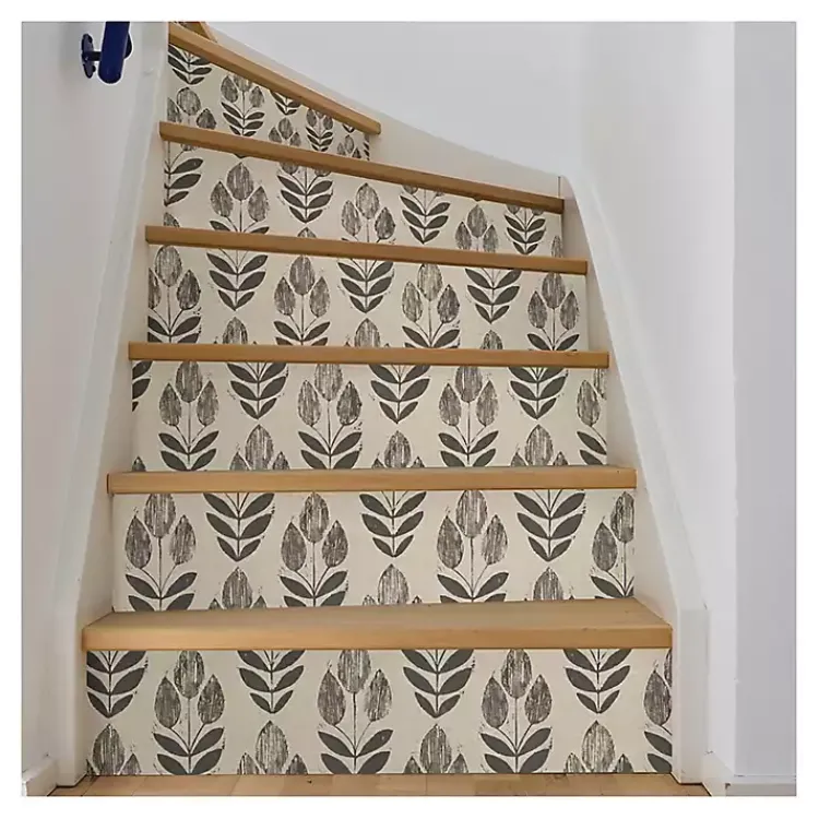 Kirklands Home Wall Murals & Wallpaper|Folk Tulip Peel and Stick Wallpaper